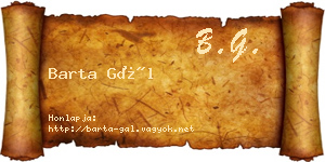 Barta Gál névjegykártya